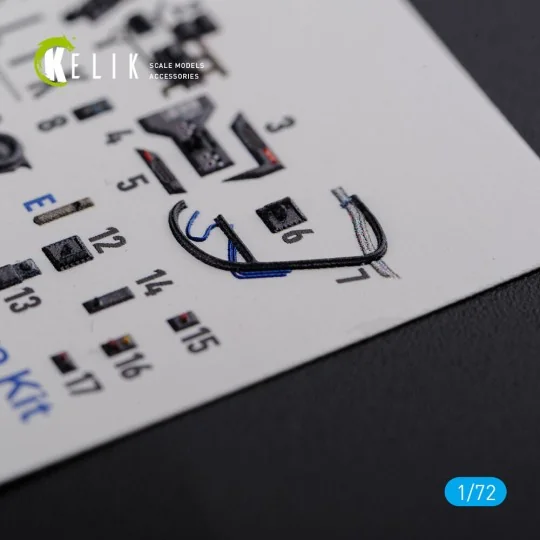 BF109 G-6 interior 3D decals for Tamiya kit, 1/72 - Kelik K72105 BF109 G-6 interior 3D decals for Tamiya kit, 1/72 - Kelik K72105