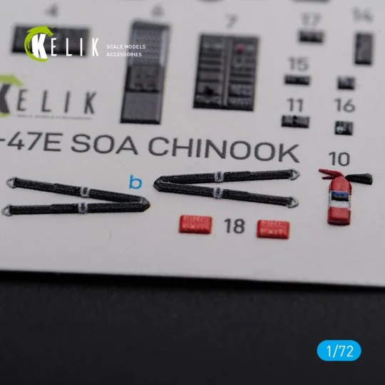 MH-47E interior 3D decals for Italeri kit, 1/72 - Kelik K72102