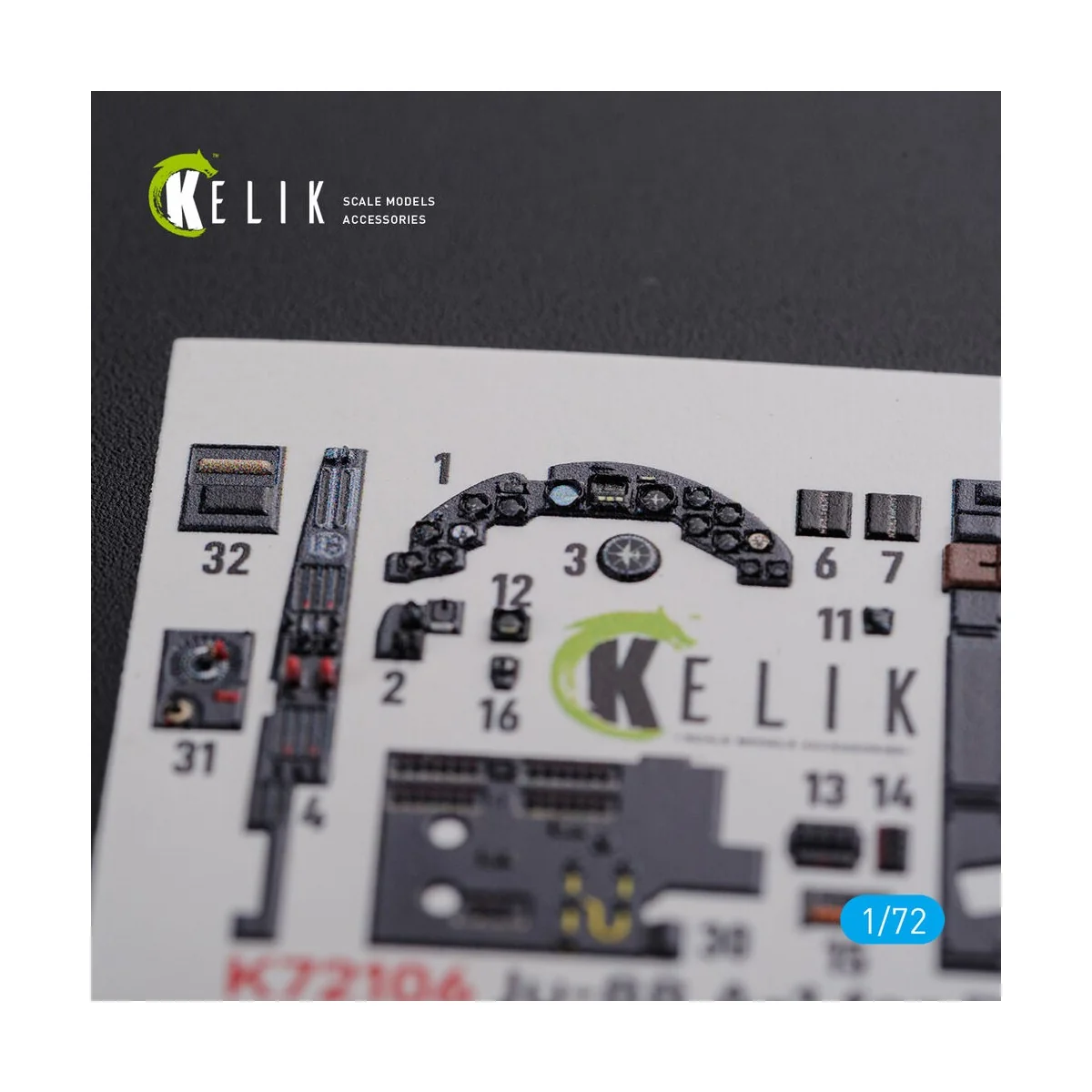 Ju-88 A-1 interior 3D decals for Revell kit, 1/72 - Kelik K72106