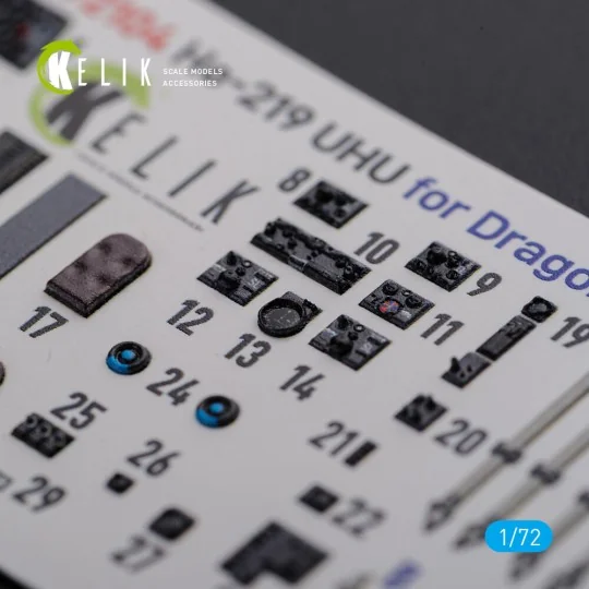 HE-219 UHU interior 3D decals for Dragon kit, 1/72 - Kelik K72104 HE-219 UHU interior 3D decals for Dragon kit, 1/72 - Kelik K72104