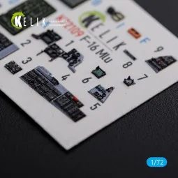 F-16 MLU interior 3D decals for Revell kit, 1/72 - Kelik K72109