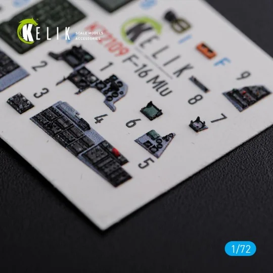 F-16 MLU interior 3D decals for Revell kit - Kelik K72109