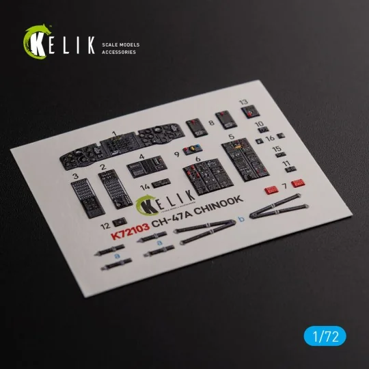 CH-47A interior 3D decals for Trumpeter kit - Kelik K72103