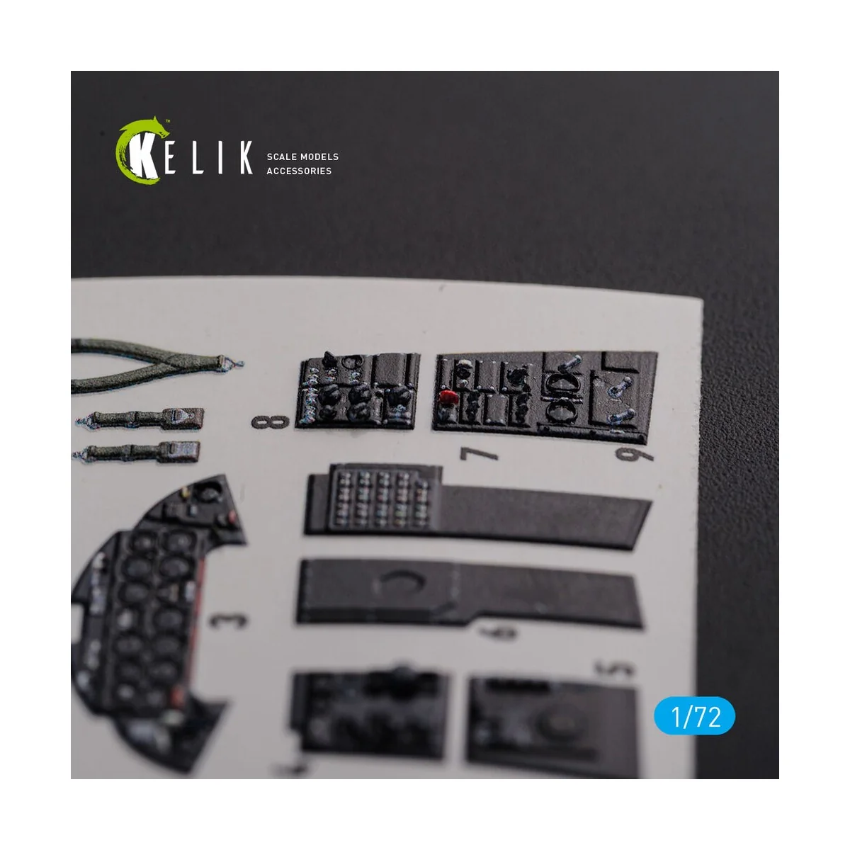 F9F-2 Panther interior 3D decals for HobbyBoss kit, 1/72 - Kelik K7...