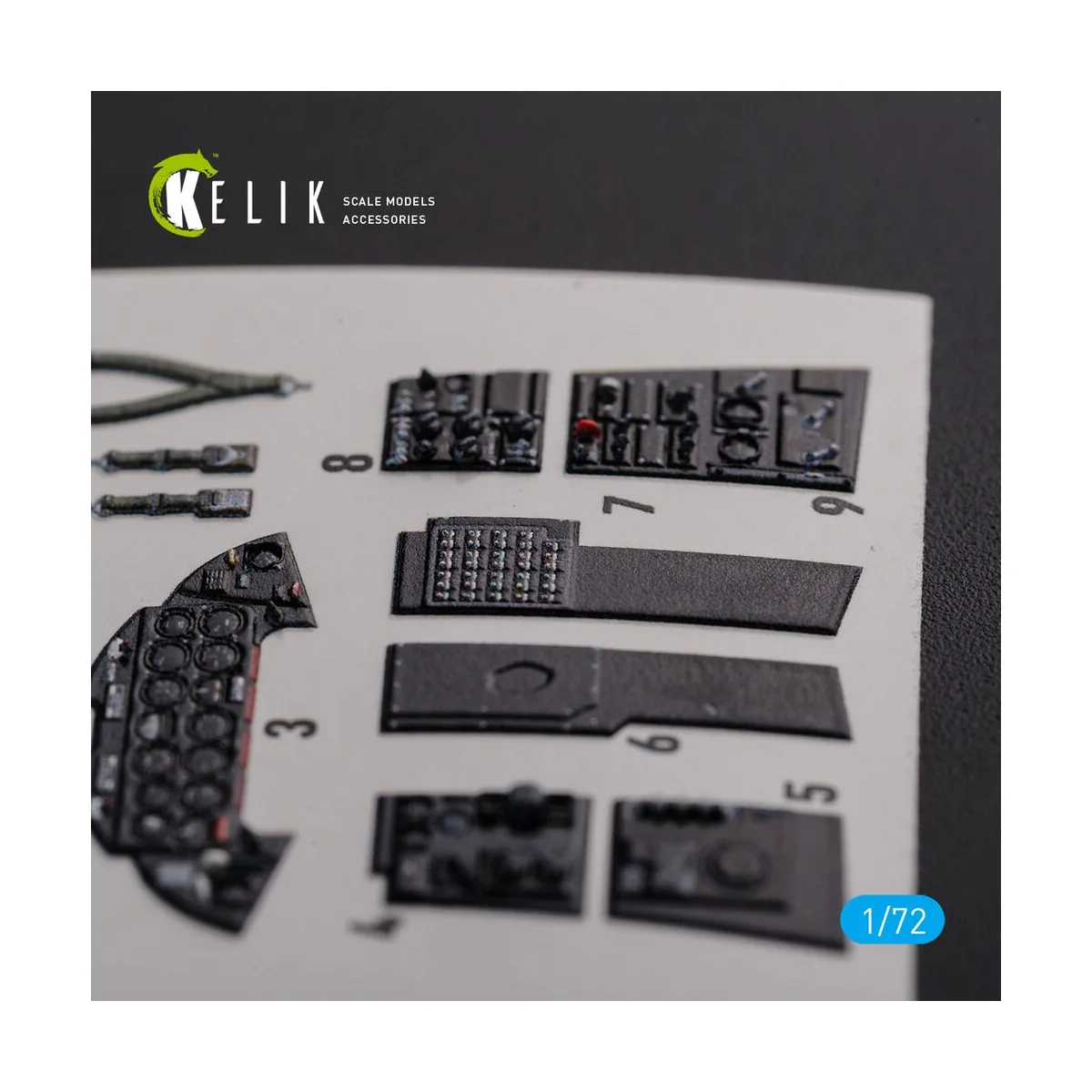 F9F-2 Panther interior 3D decals for HobbyBoss kit, 1/72 - Kelik K7...