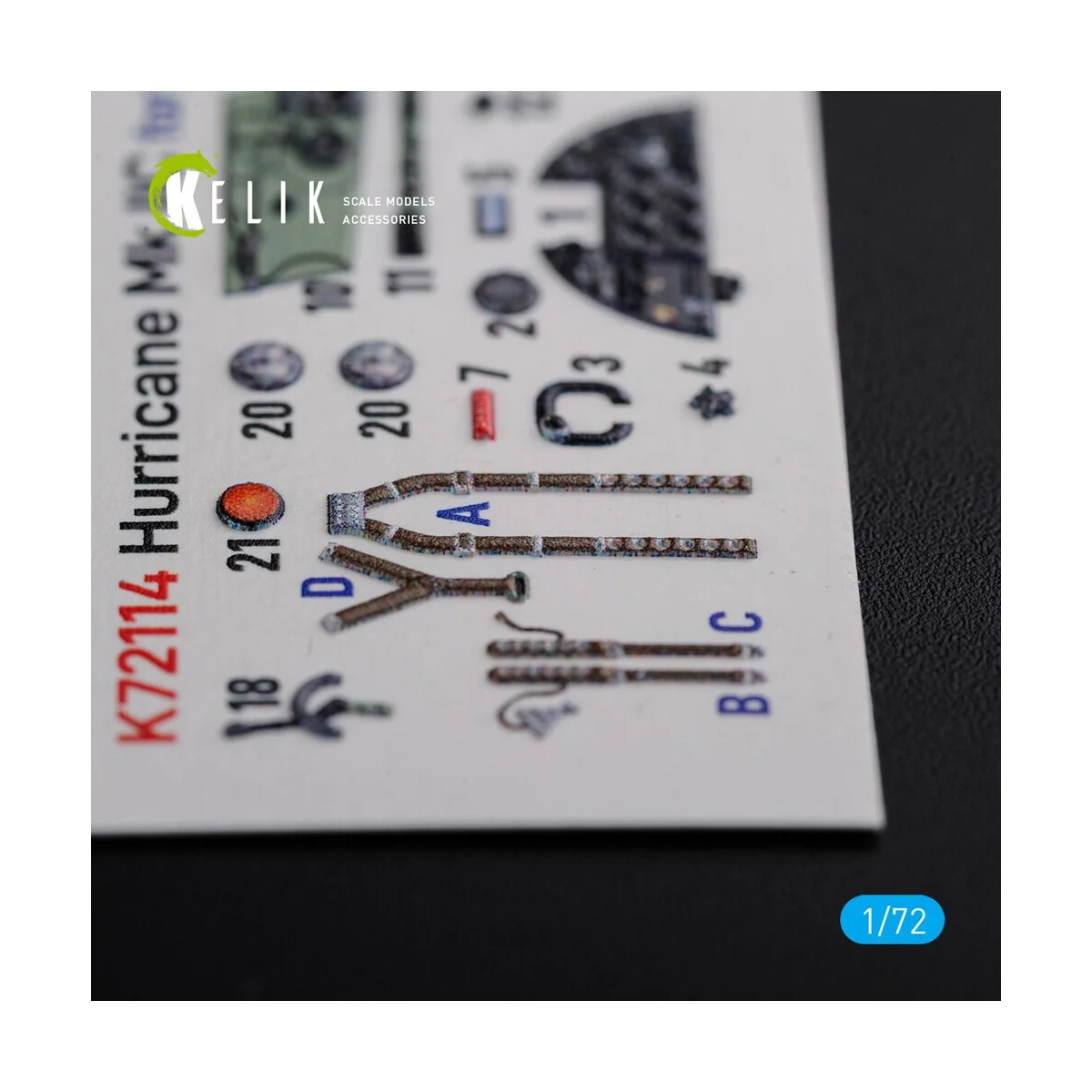Hurricane Mk IIC interior 3D decals for Arma Hobby kit - Kelik K72114 Hurricane Mk IIC interior 3D decals for Arma Hobby kit - Kelik K72114