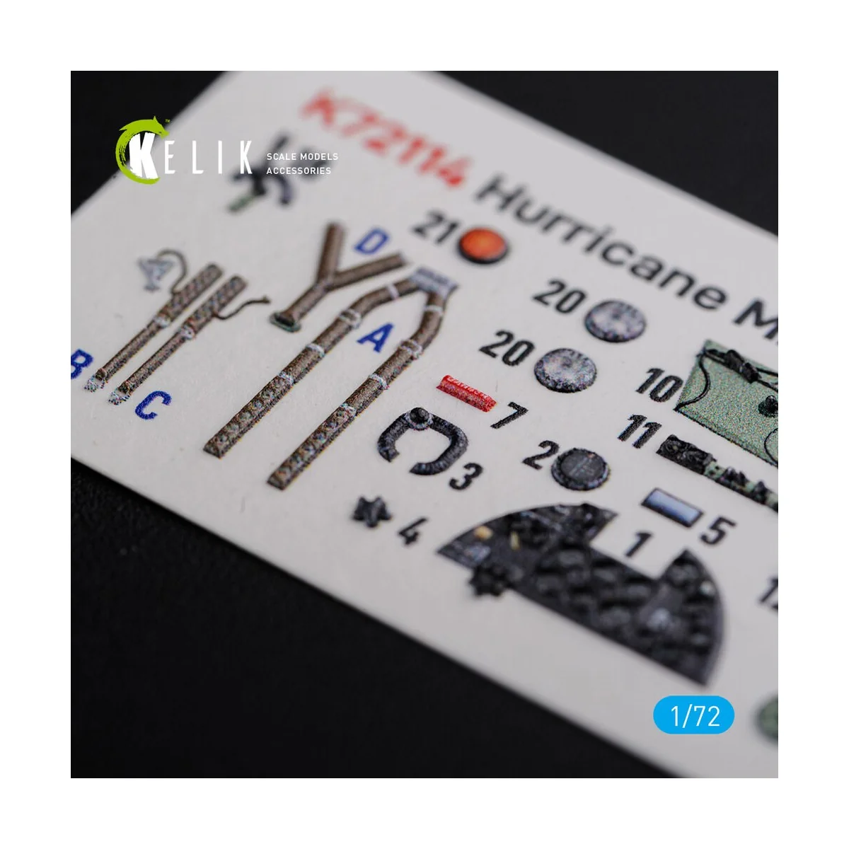 Hurricane Mk IIC interior 3D decals for Arma Hobby kit - Kelik K72114 Hurricane Mk IIC interior 3D decals for Arma Hobby kit - Kelik K72114