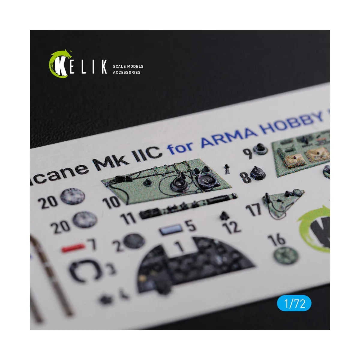 Hurricane Mk IIC interior 3D decals for Arma Hobby kit, 1/72 - Keli... Hurricane Mk IIC interior 3D decals for Arma Hobby kit, 1/72 - Keli...