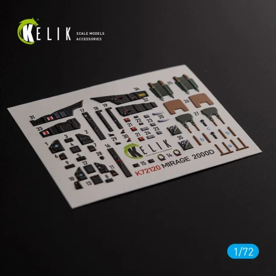 Mirage 2000D interior 3D decals forModelSvit kit - Kelik K72120 Mirage 2000D interior 3D decals forModelSvit kit - Kelik K72120