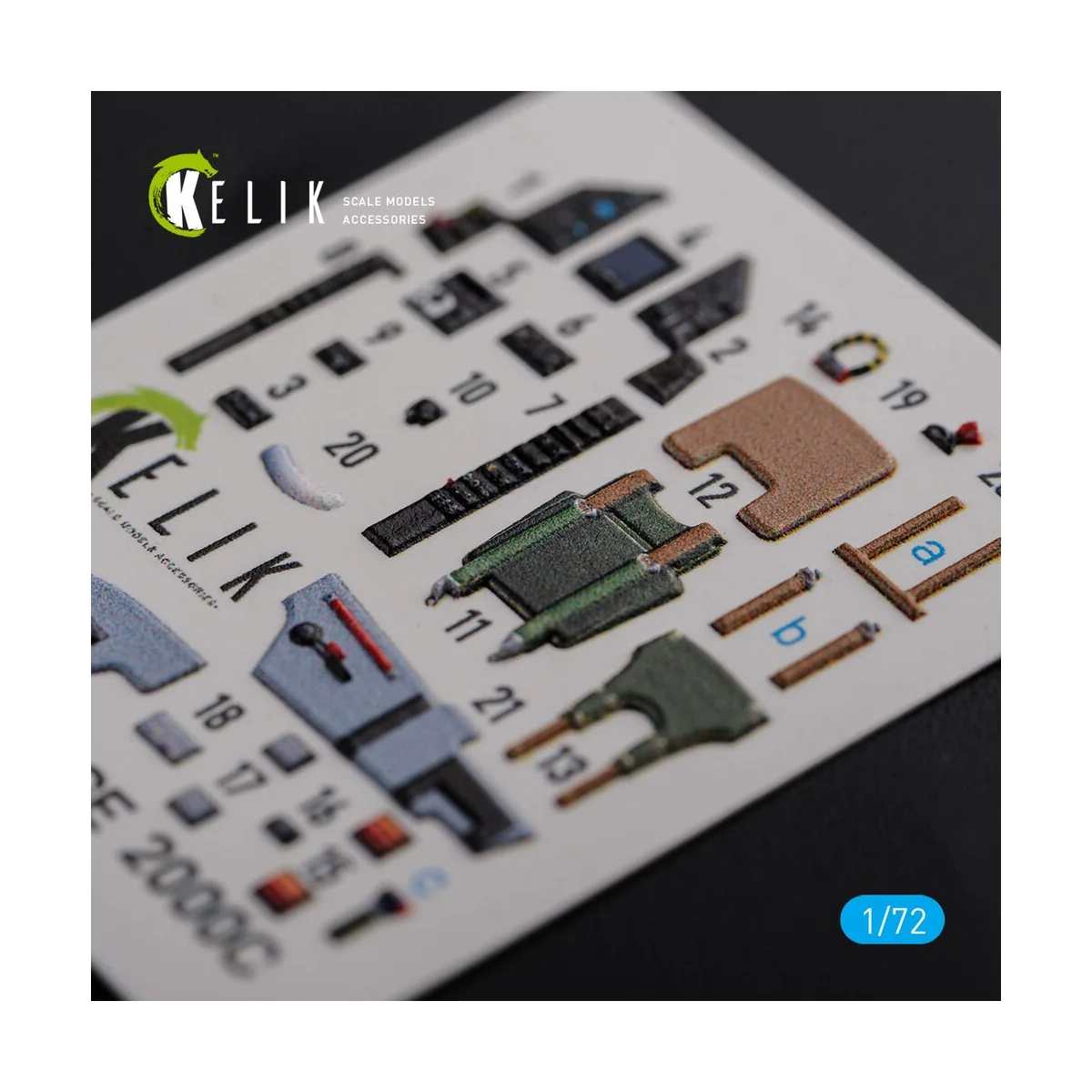 Mirage 2000C interior 3D decals forModelSvit kit, 1/72 - Kelik K72119