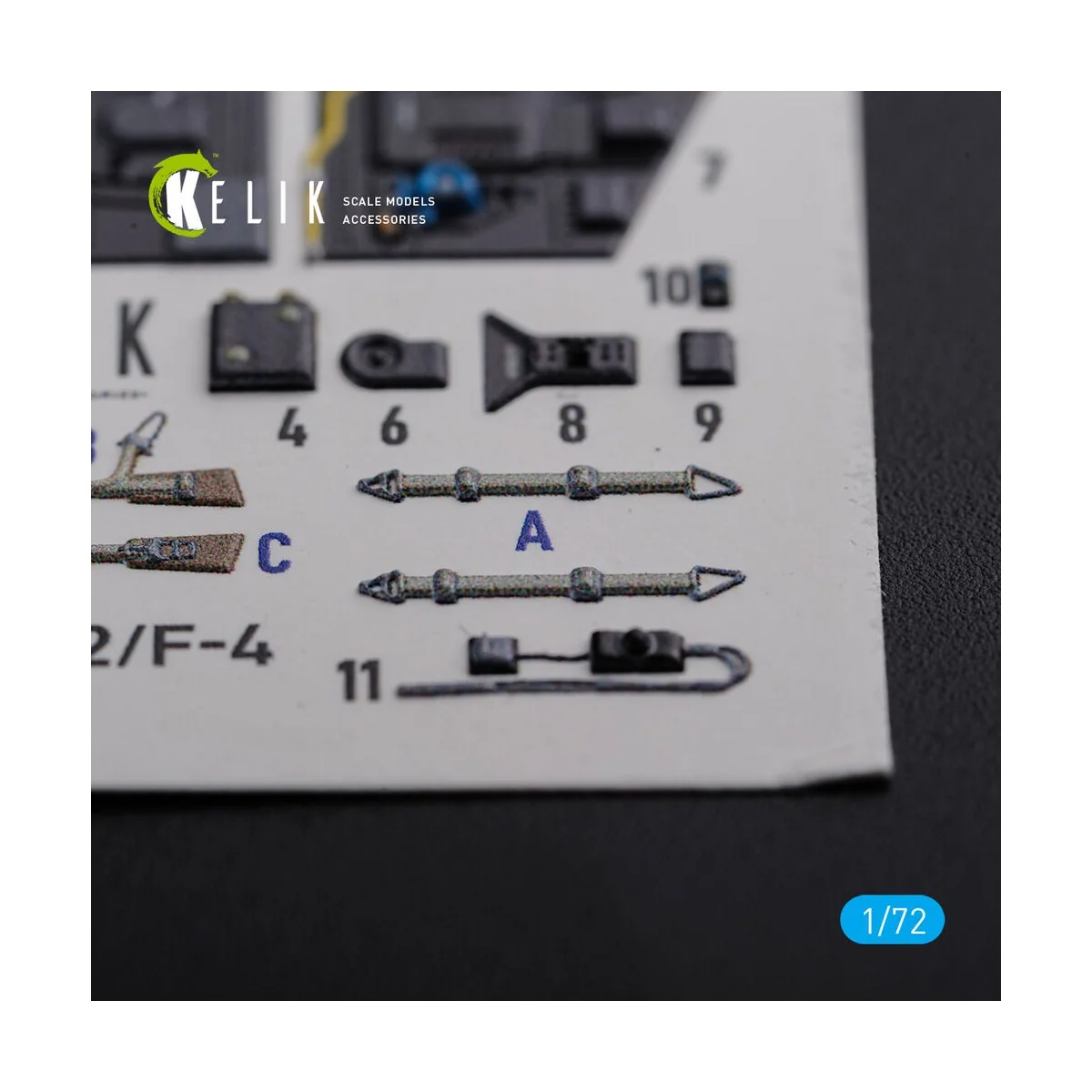 BF109-F2/F4 interior 3D decals for Fine Molds kit, 1/72 - Kelik K72123