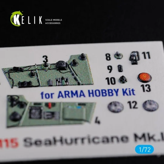 Sea Hurricane Mk I interior 3D decals for Arma Hobby kit, 1/72 - Ke... Sea Hurricane Mk I interior 3D decals for Arma Hobby kit, 1/72 - Ke...