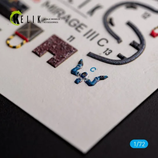 MIRAGE III C - interior 3D decals for Modelsvit kit - Kelik K72126