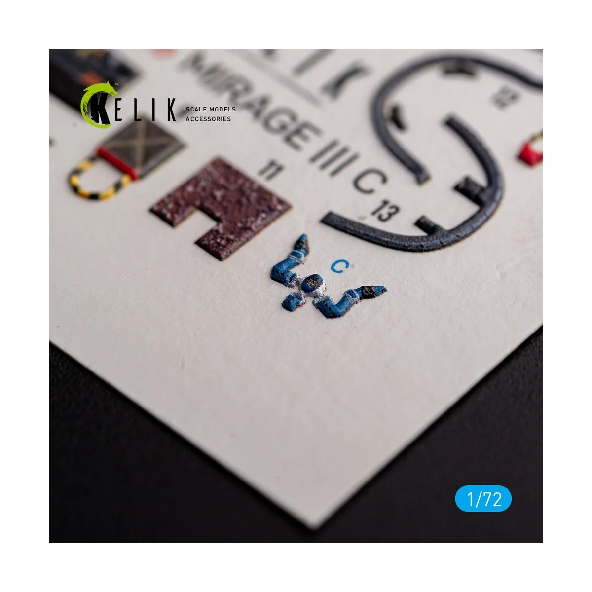 MIRAGE III C - interior 3D decals for Modelsvit kit, 1/72 - Kelik K...