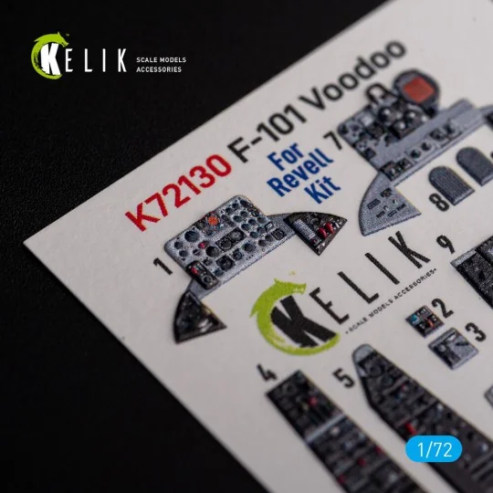 F-101 Voodoo - interior 3D decals for Revell kit, 1/72 - Kelik K72130 F-101 Voodoo - interior 3D decals for Revell kit, 1/72 - Kelik K72130