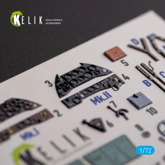 Gloster Gladiator Mk.I/II - interior 3D decals for Airfix kit - Kel...