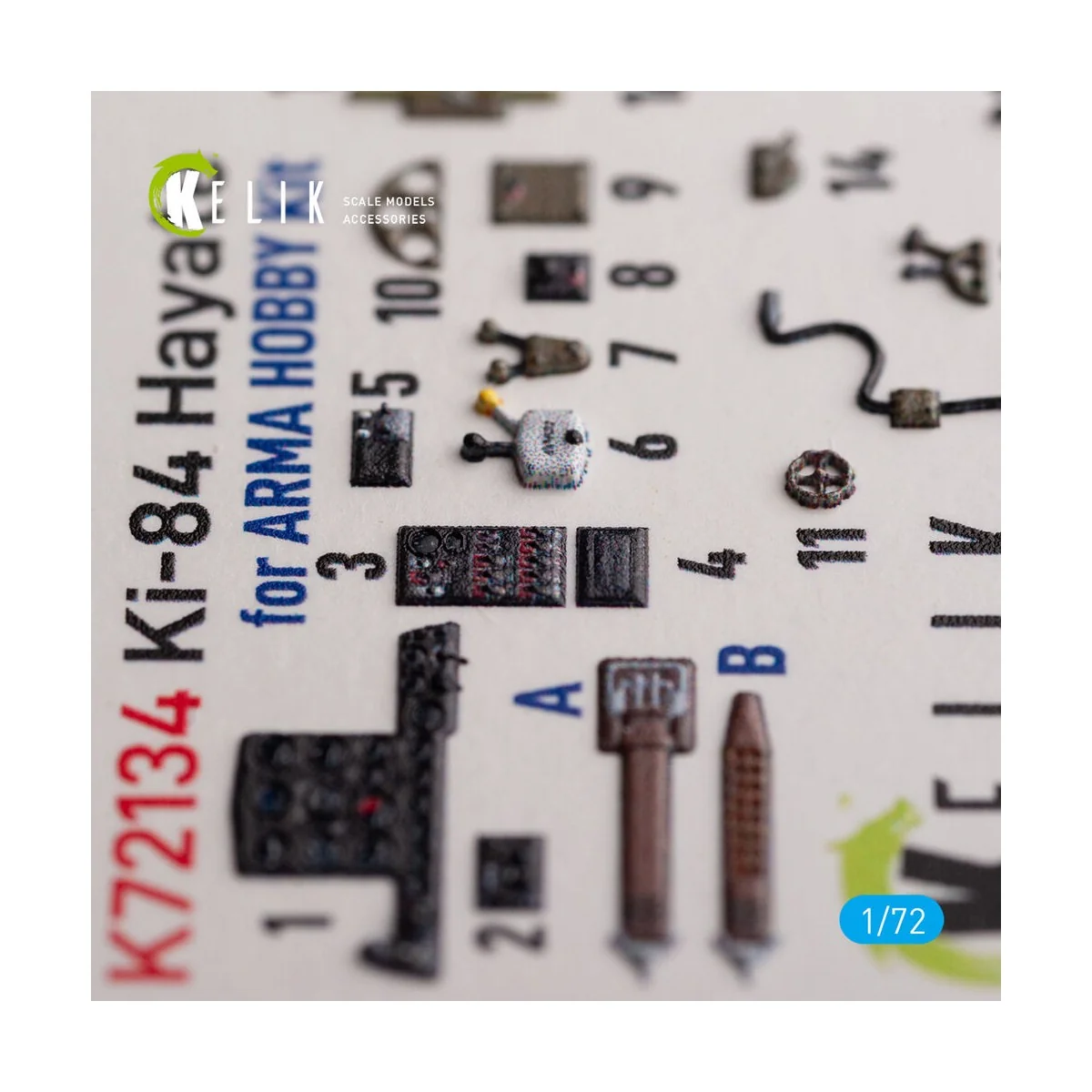 Ki-84 Hayate - interior 3D decals for Arma Hobby kit, 1/72 - Kelik ...