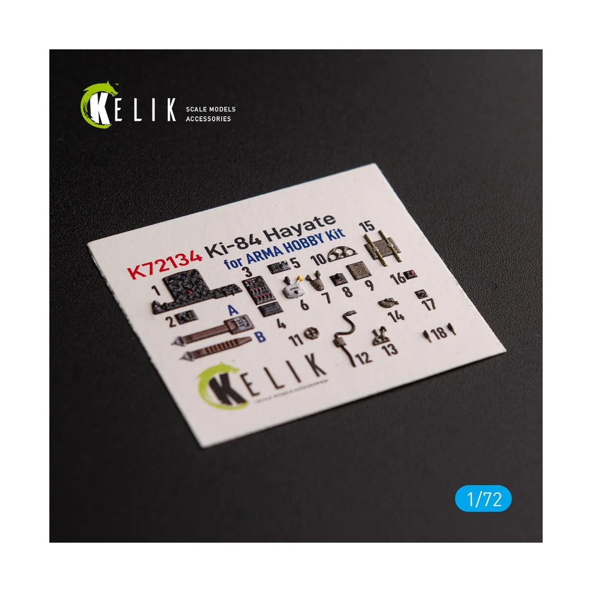 Ki-84 Hayate - interior 3D decals for Arma Hobby kit, 1/72 - Kelik ...