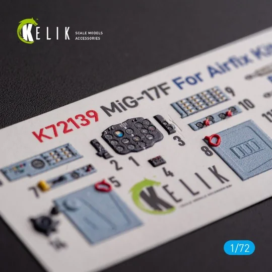 Mig-17 Fresco (Shenyang J5) - interior 3D decals for Airfix kit - K...