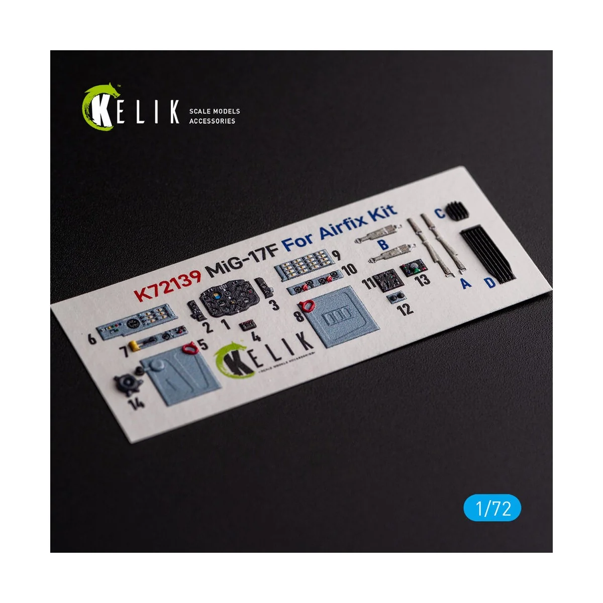 Mig-17 Fresco (Shenyang J5) - interior 3D decals for Airfix kit - K...