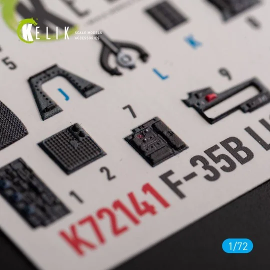 F-35B - interior 3D decals for Tamiya kit, 1/72 - Kelik K72141 F-35B - interior 3D decals for Tamiya kit, 1/72 - Kelik K72141