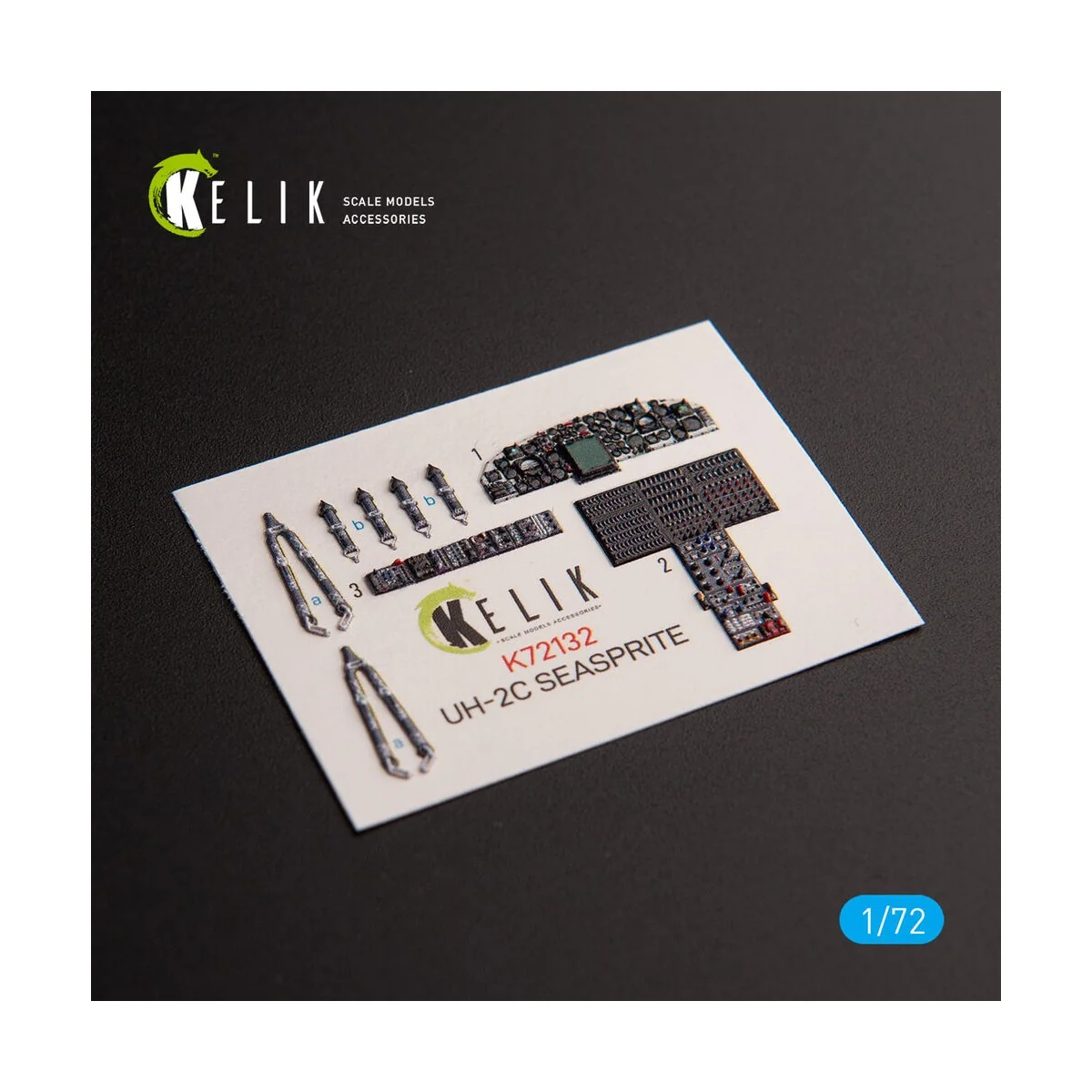 UH-2C SEASPRITE - interior 3D decals for Clear Prop kit, 1/72 - Kel...