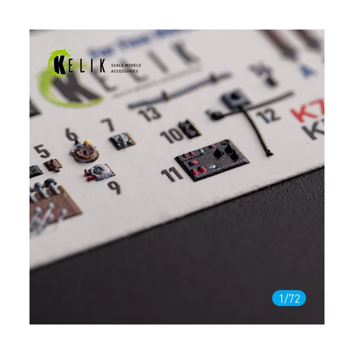 Ki-100-I - interior 3D decals for FineMolds kit, 1/72 - Kelik K72140