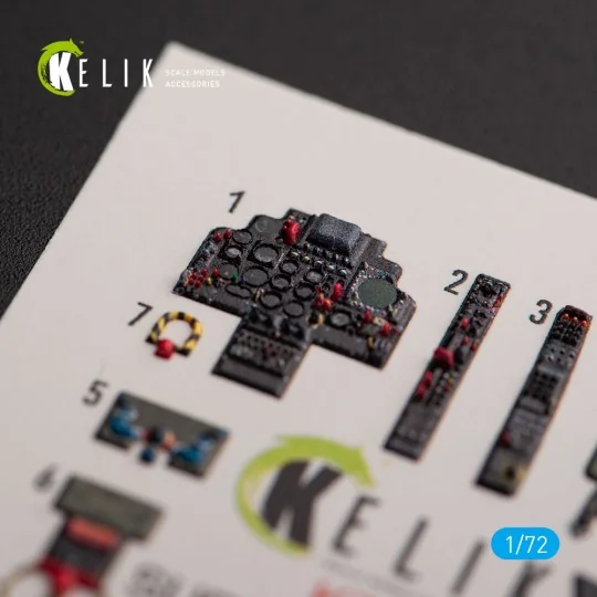 Super Etendard - interior 3D decals for Academy kit, 1/72 - Kelik K...