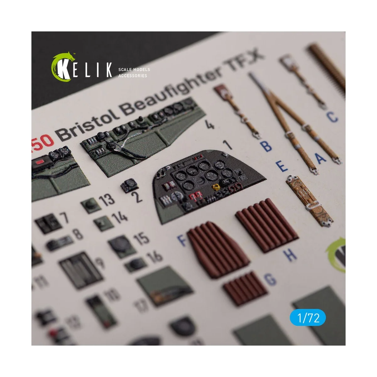 Bristol Beauhfighter TF.X - interior 3D decals for Airfix kit - Kel...