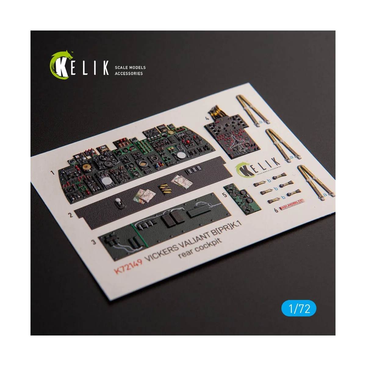 Vickers Valiant B(PR)K.1 rear cockpit - interior 3D decals for Airf...