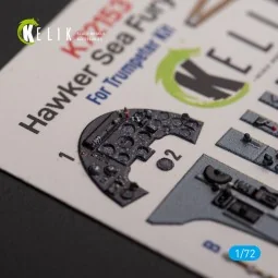 Hawker Sea Fury FB.11 - interior 3D decals for Trumpeter kit - Keli...