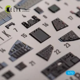 F-14B - interior 3D decals for GWH kit, 1/72 - Kelik K72152
