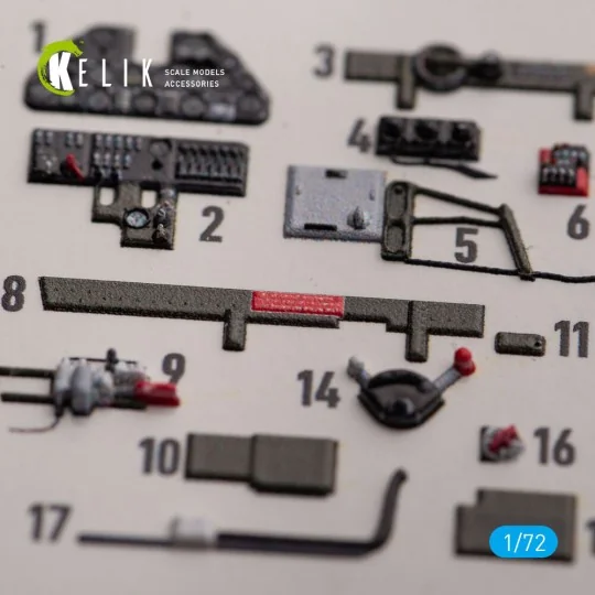 P-40K - interior 3D decals for Special Hobby kit, 1/72 - Kelik K72154 P-40K - interior 3D decals for Special Hobby kit, 1/72 - Kelik K72154