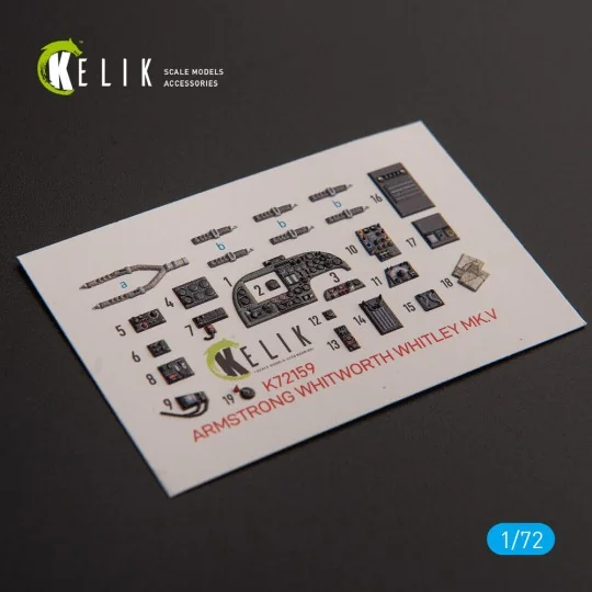 ARMSTRONG WHITWORTH WHITLEY MK.V - interior 3D decals for Airfix ki... ARMSTRONG WHITWORTH WHITLEY MK.V - interior 3D decals for Airfix ki...