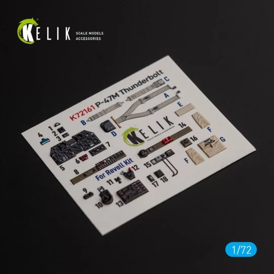 P-47M Thunderbolt- interior 3D decals for Revell kit - Kelik K72161