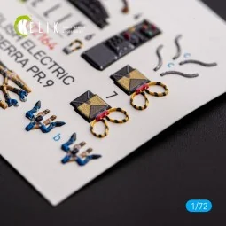 English Electric Canberra PR.9 - interior 3D decals for Airfix kit,...