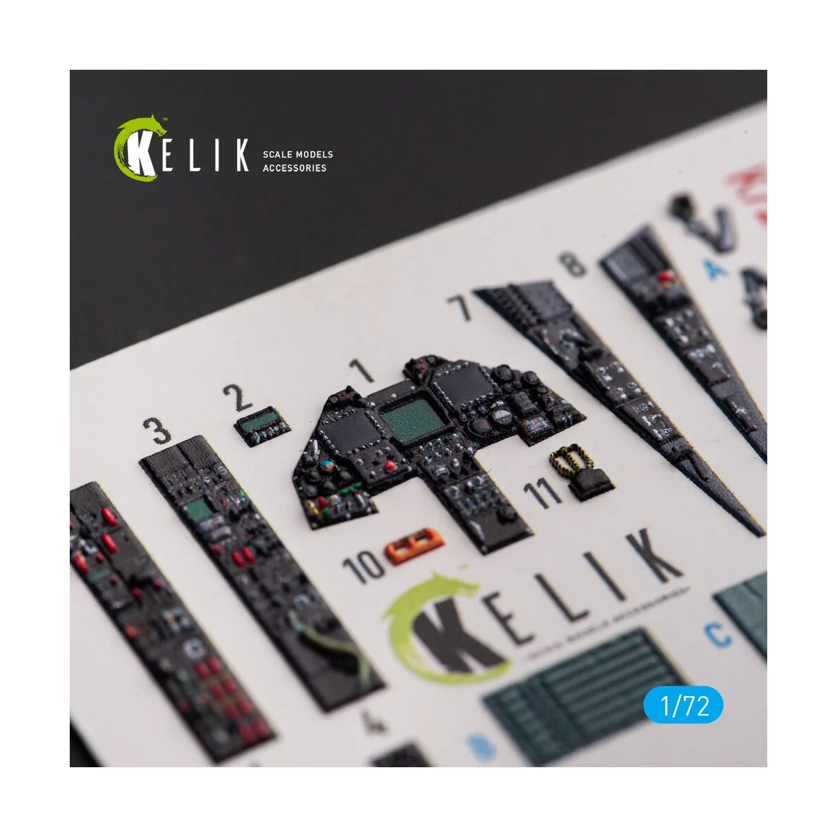 F-117A NIGHTHAWK - interior 3D decals for Hasegawa kit, 1/72 - Keli...