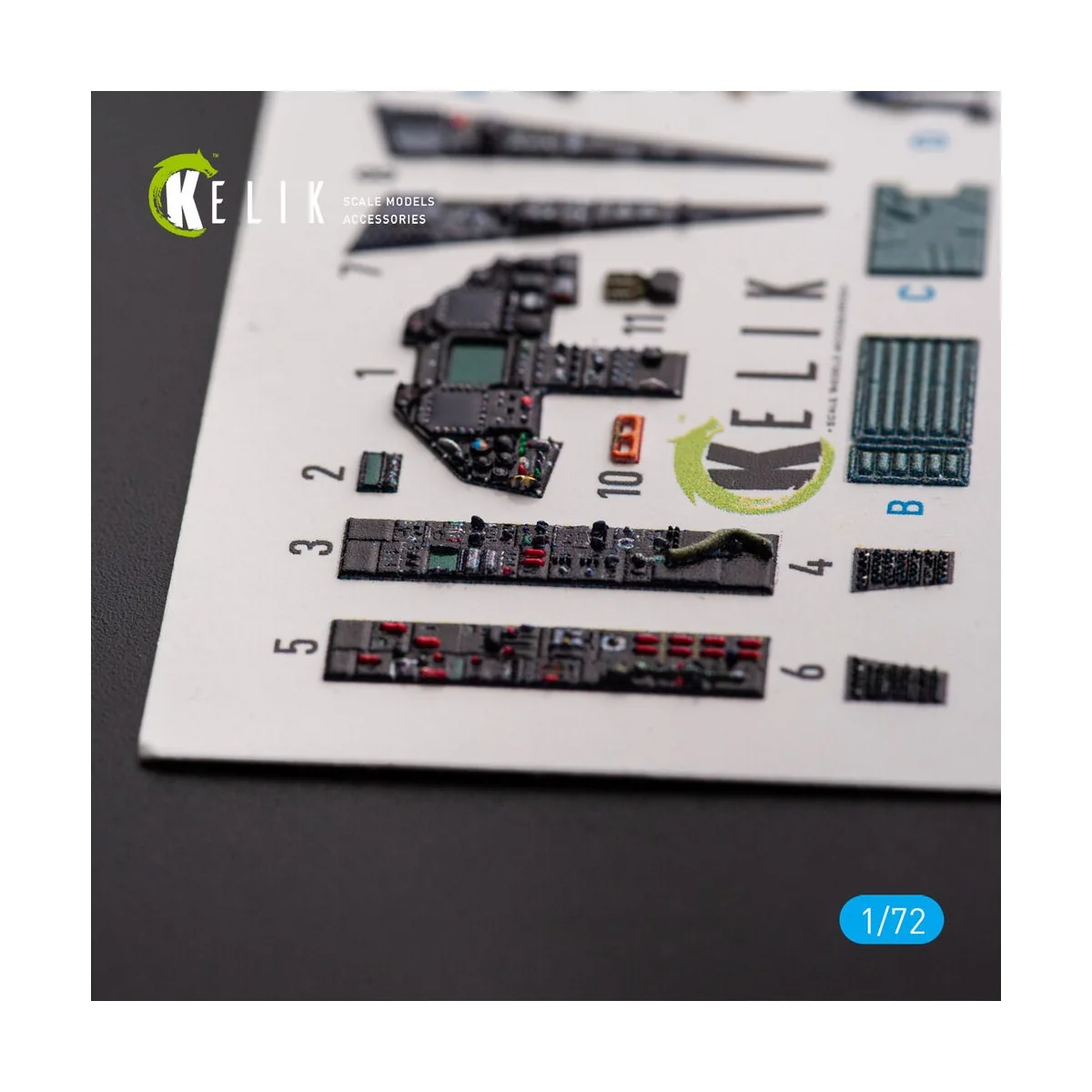 F-117A NIGHTHAWK - interior 3D decals for Hasegawa kit, 1/72 - Keli...