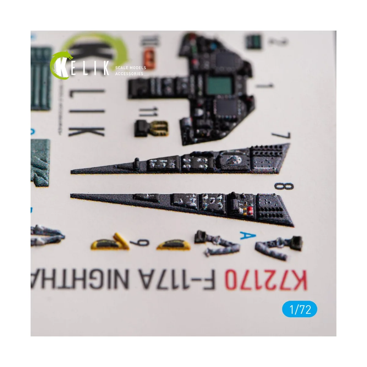 F-117A NIGHTHAWK - interior 3D decals for Hasegawa kit - Kelik K72170