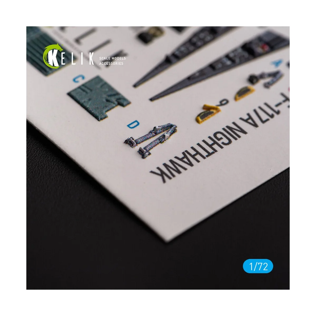 F-117A NIGHTHAWK - interior 3D decals for Hasegawa kit - Kelik K72170