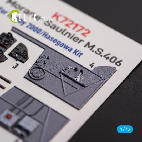 Morane-Saulnier M.S.406 - interior 3D decals for Hobby 2000/Hasegaw...