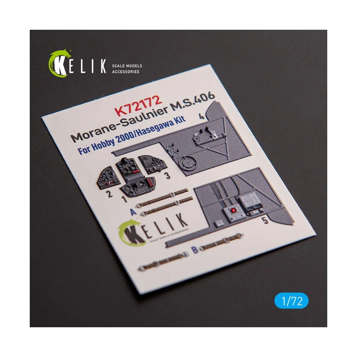 Morane-Saulnier M.S.406 - interior 3D decals for Hobby 2000/Hasegaw...