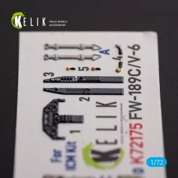 FW-189C/V-6 - interior 3D decals for ICM kit, 1/72 - Kelik K72175