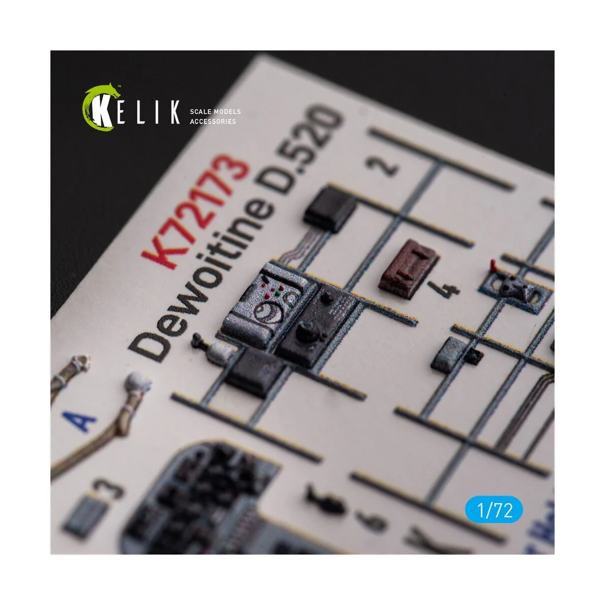 Dewoitine D.520 - interior 3D decals for Hobby 2000/Hasegawa kit - ...