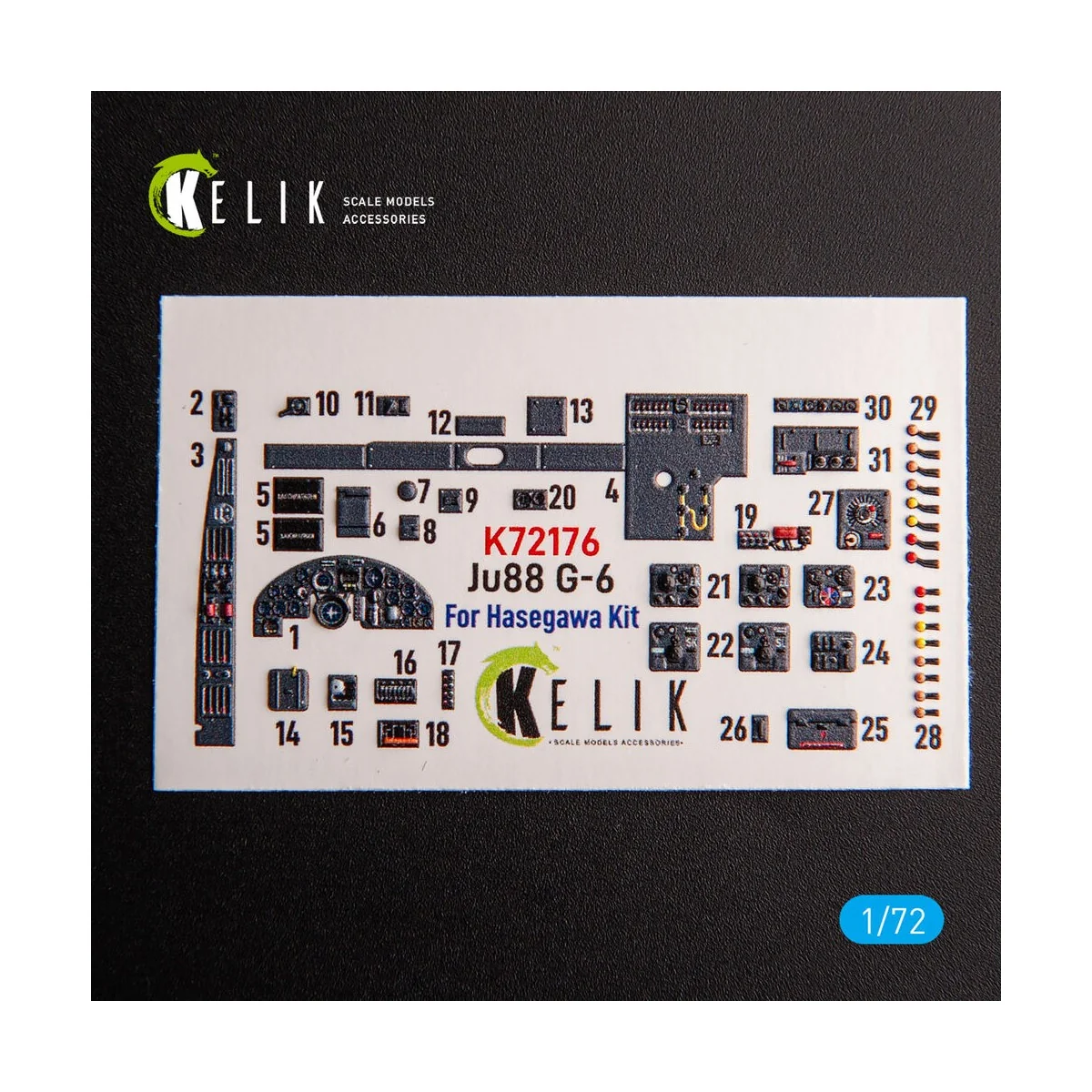 Ju88 G-6 - interior 3D decals for Hasegawa kit, 1/72 - Kelik K72176 Ju88 G-6 - interior 3D decals for Hasegawa kit, 1/72 - Kelik K72176