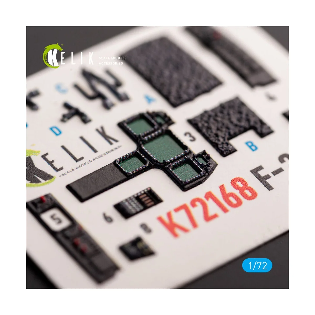 F-22A Raptor - interior 3D decals for Academy kit, 1/72 - Kelik K72168