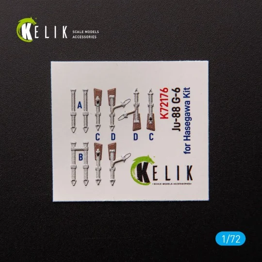 Ju88 G-6 - interior 3D decals for Hasegawa kit - Kelik K72176 Ju88 G-6 - interior 3D decals for Hasegawa kit - Kelik K72176