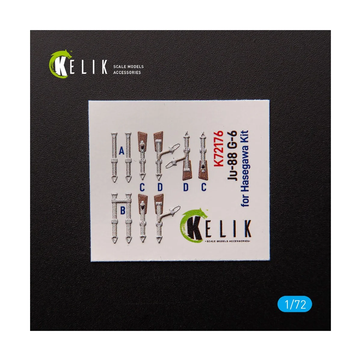 Ju88 G-6 - interior 3D decals for Hasegawa kit, 1/72 - Kelik K72176 Ju88 G-6 - interior 3D decals for Hasegawa kit, 1/72 - Kelik K72176