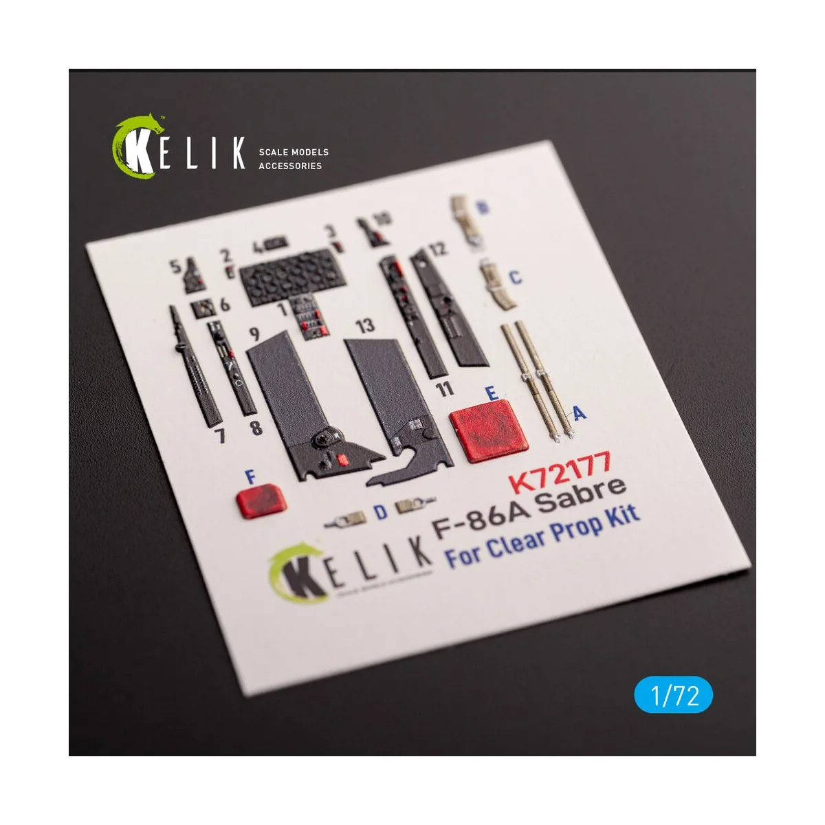 F-86A Sabre - interior 3D decals for ClearProp kit, 1/72 - Kelik K7... F-86A Sabre - interior 3D decals for ClearProp kit, 1/72 - Kelik K7...