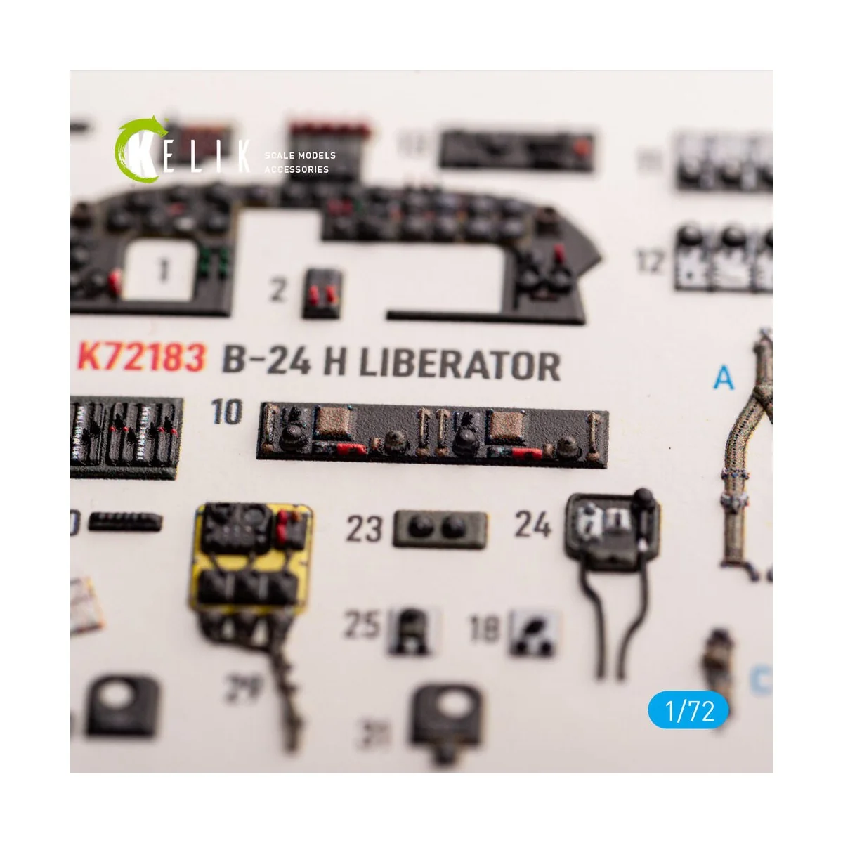 B-24H Liberator - interior 3D decals for Airfix kit, 1/72 - Kelik K...